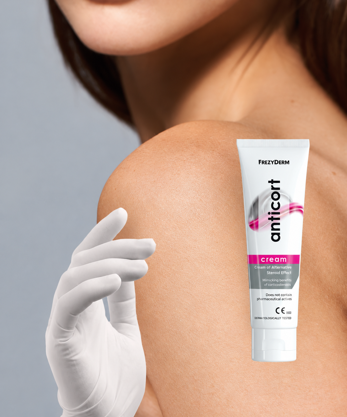 FREZYDERM Anticort Cream campaign with promotional overlays removed